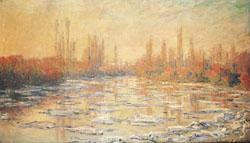 Claude Monet Ice Thawing on the Seine Norge oil painting art